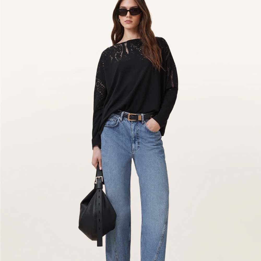 All Saints RITA RELAXED FIT SNAKE PRINT T-SHIRT